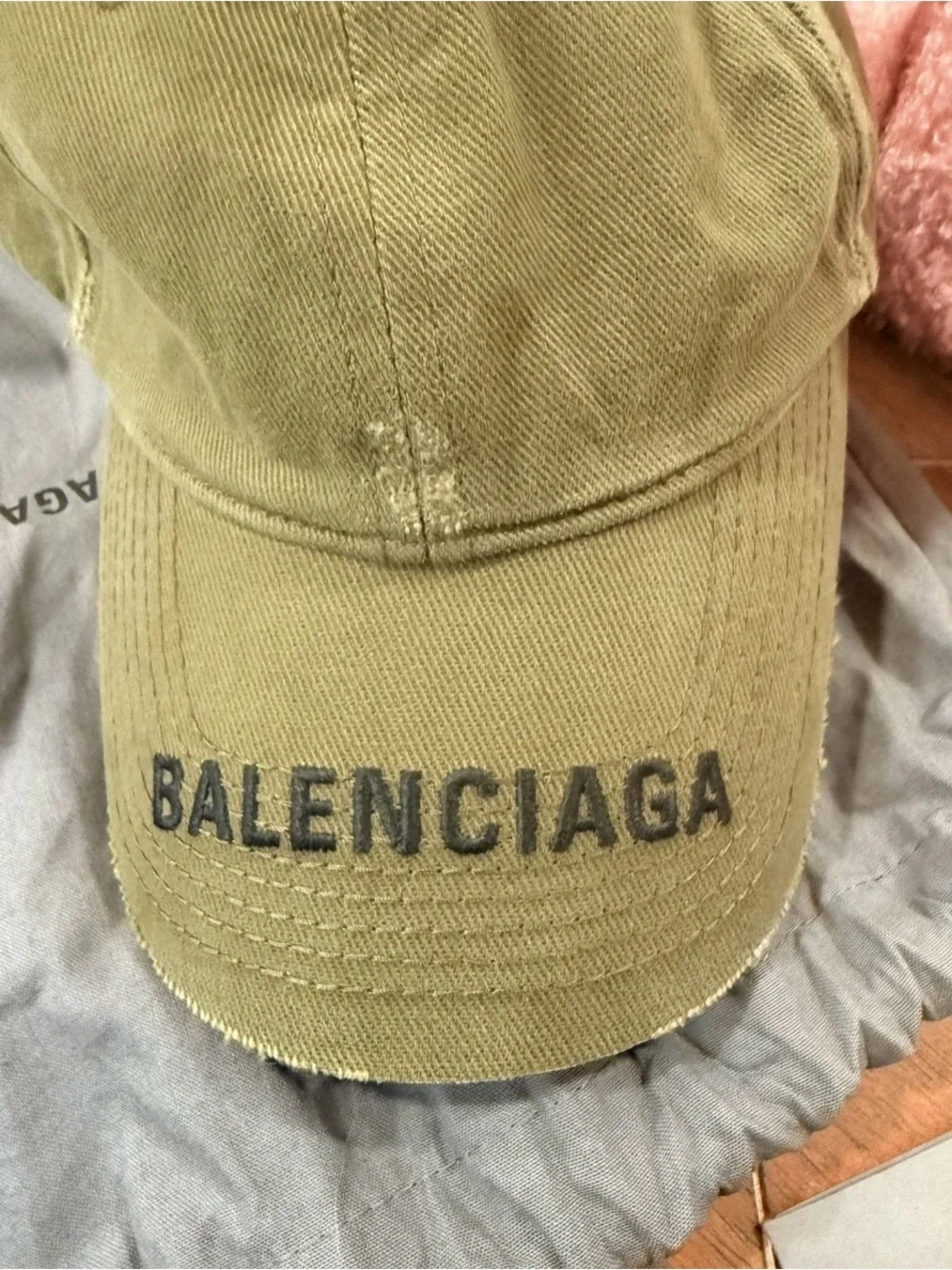 Balenciaga Khaki and Black Curved-Brim Baseball Cap